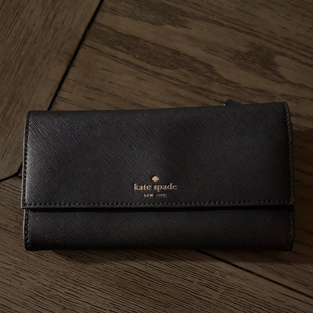 Kate Spade Black Leather Clutch